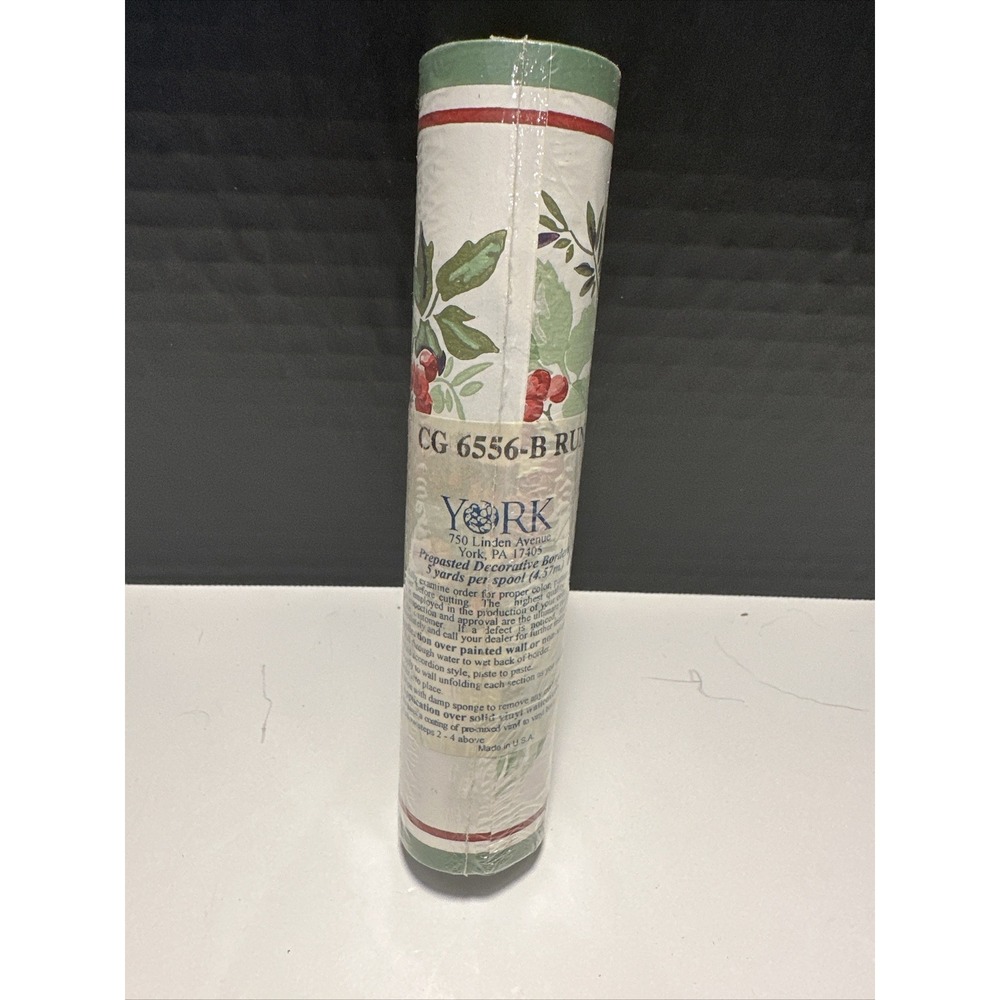 Vintage York Grape Wallpaper Border 5 Yards‎ SEALED